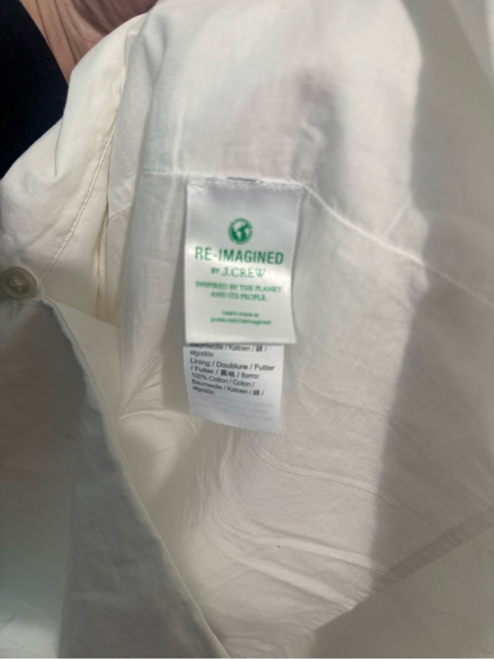 J. Crew Button front 100% Cotton Poplin Dress white size 10 - Picture 8 of 16